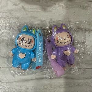 Sale!! NEW Labubu interchangeable face keychain set of 2